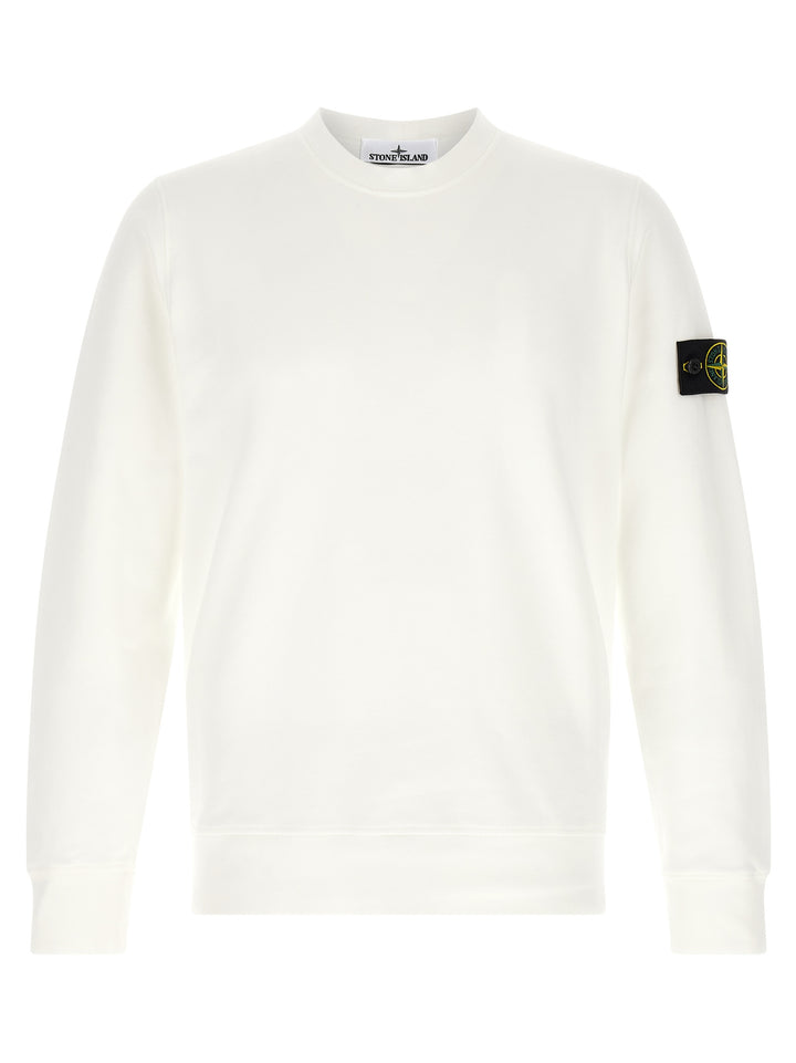 Stone Island White Cotton Sweatshirt