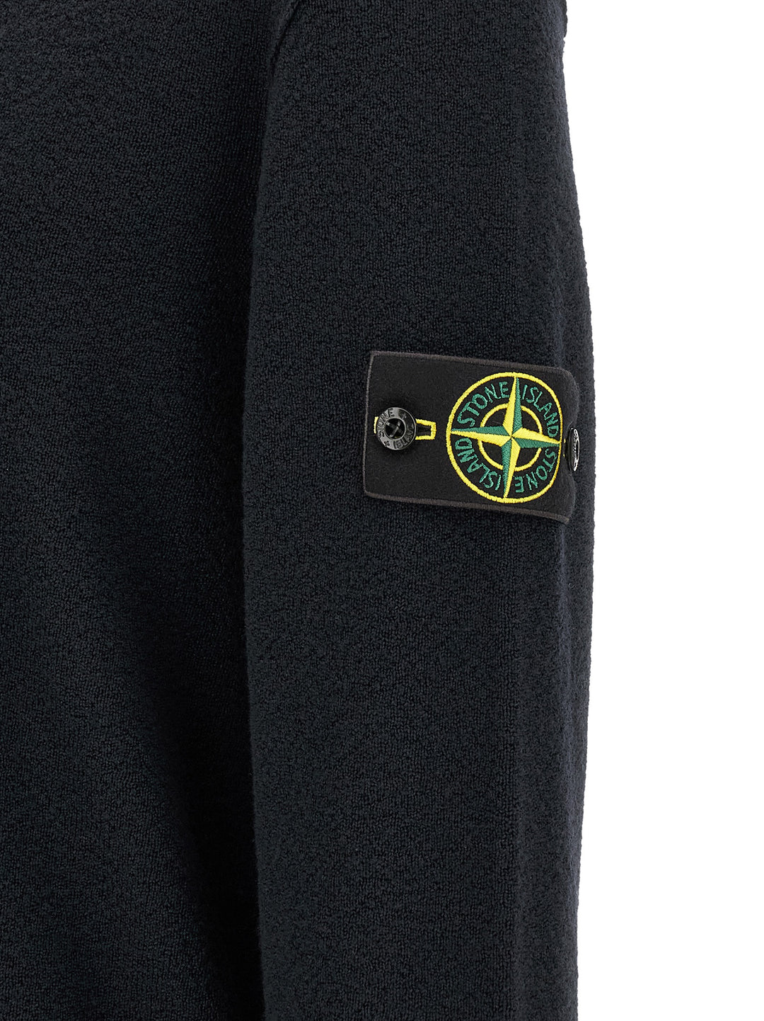 Stone Island Blue Virgin Wool Cardigan