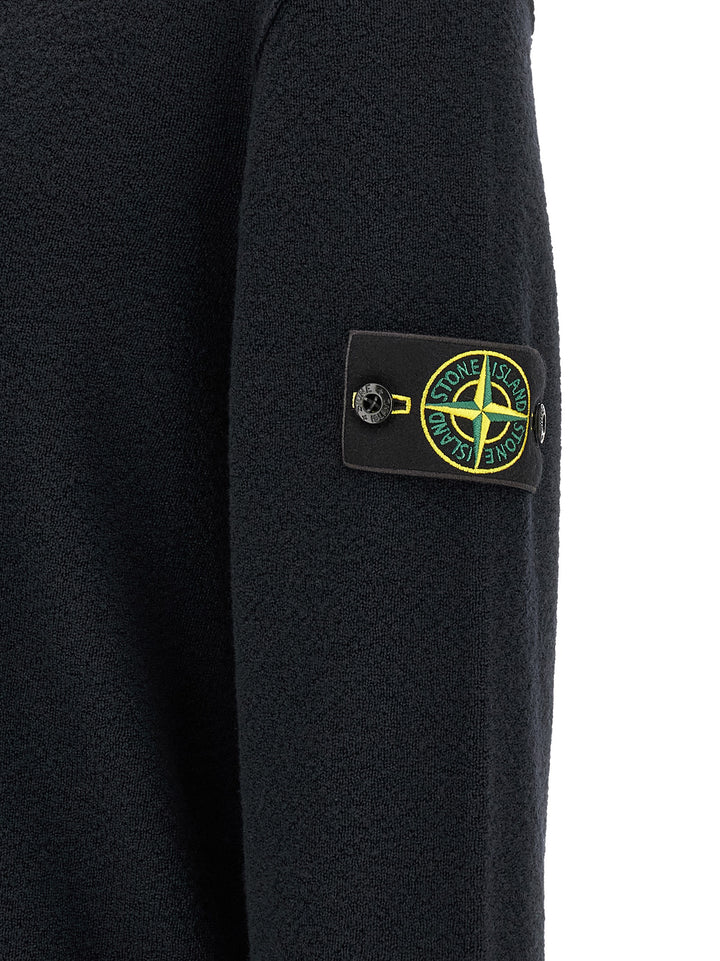 Stone Island Blue Virgin Wool Cardigan
