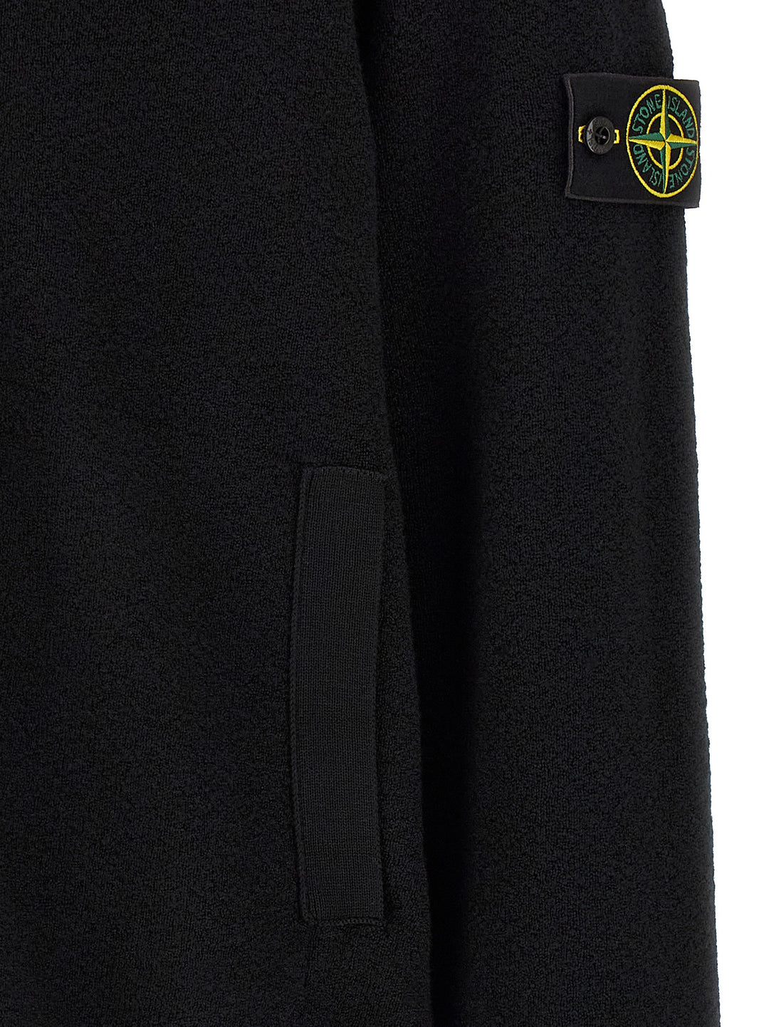 Stone Island Black Virgin Wool Cardigan