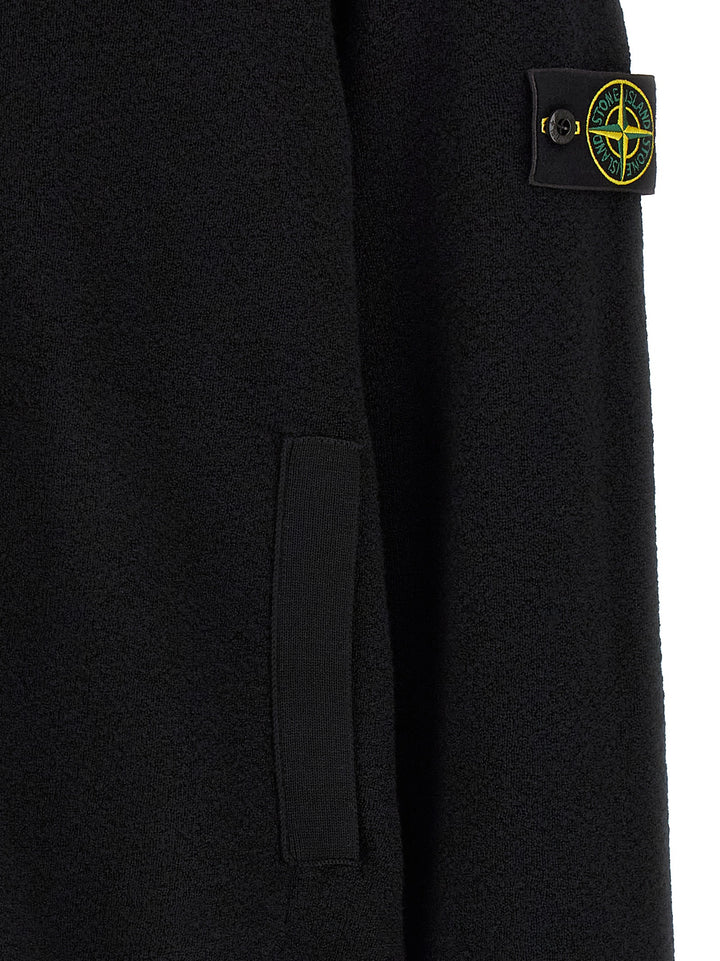 Stone Island Black Virgin Wool Cardigan
