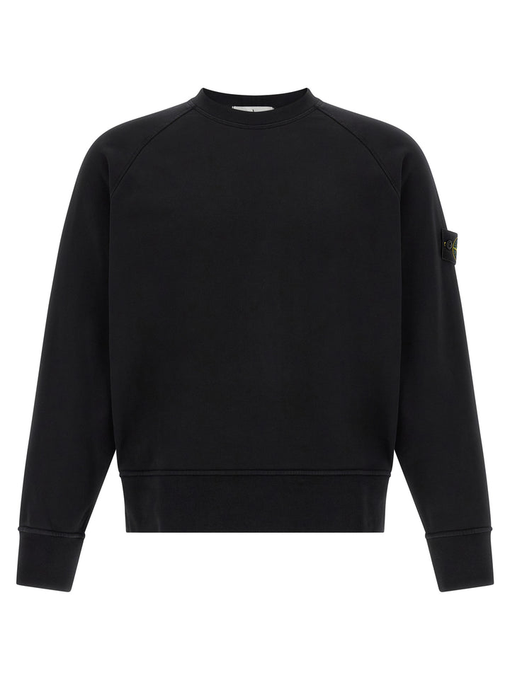 Stone Island Black Cotton Sweatshirt