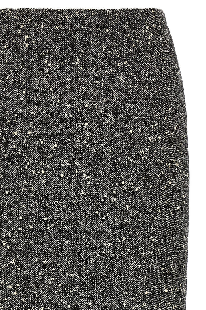 Valentino Garavani Bicolor Virgin Wool Midi Skirt