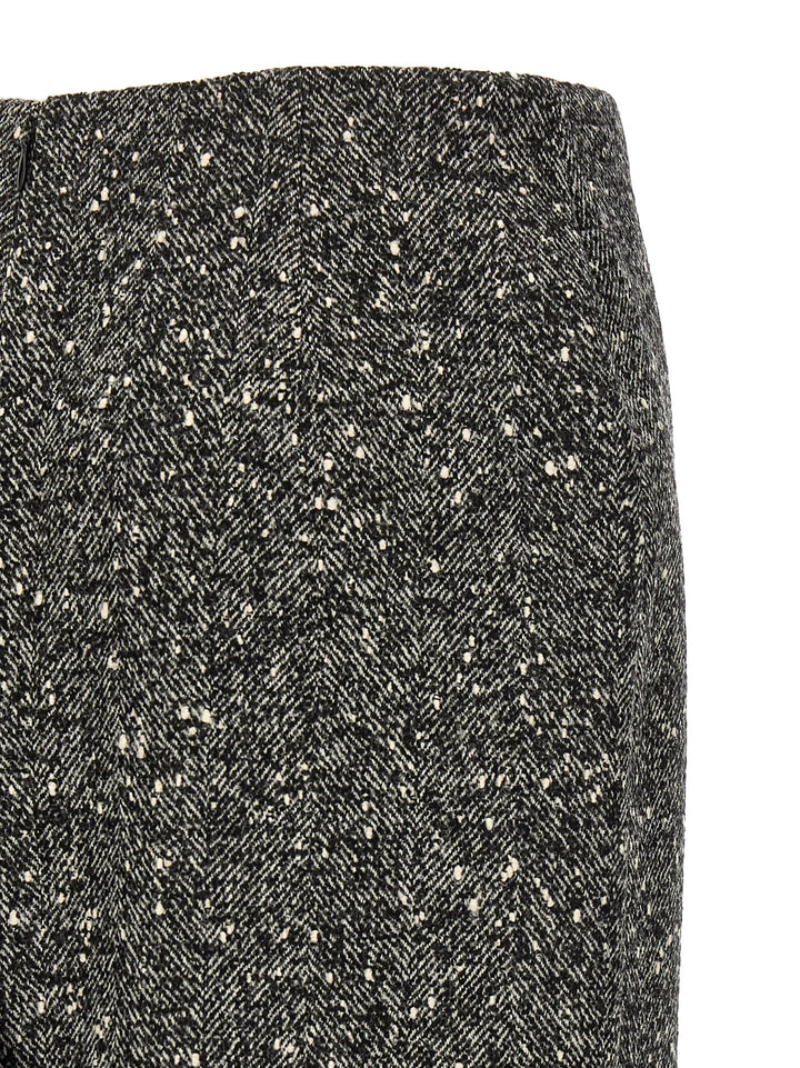 Valentino Garavani Bicolor Virgin Wool Midi Skirt