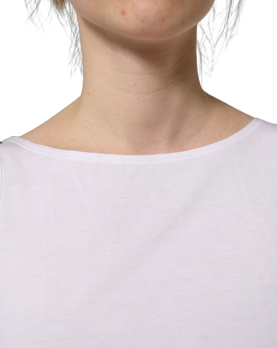 Dolce &amp; Gabbana White Cotton Sleeveless Cropped Tank Top