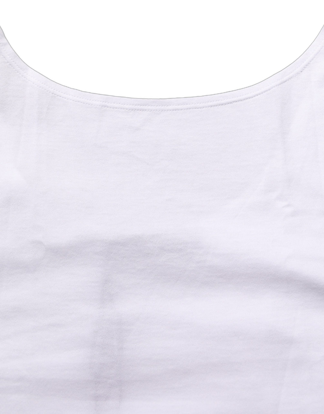 Dolce &amp; Gabbana White Cotton Sleeveless Cropped Tank Top