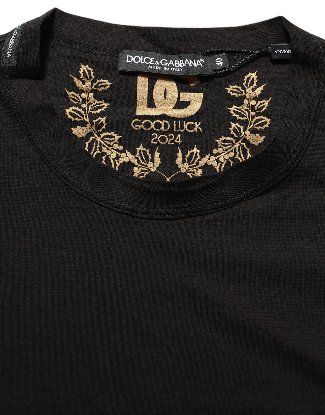Dolce &amp; Gabbana Black Cotton Crew Neck Short Sleeves T-shirt