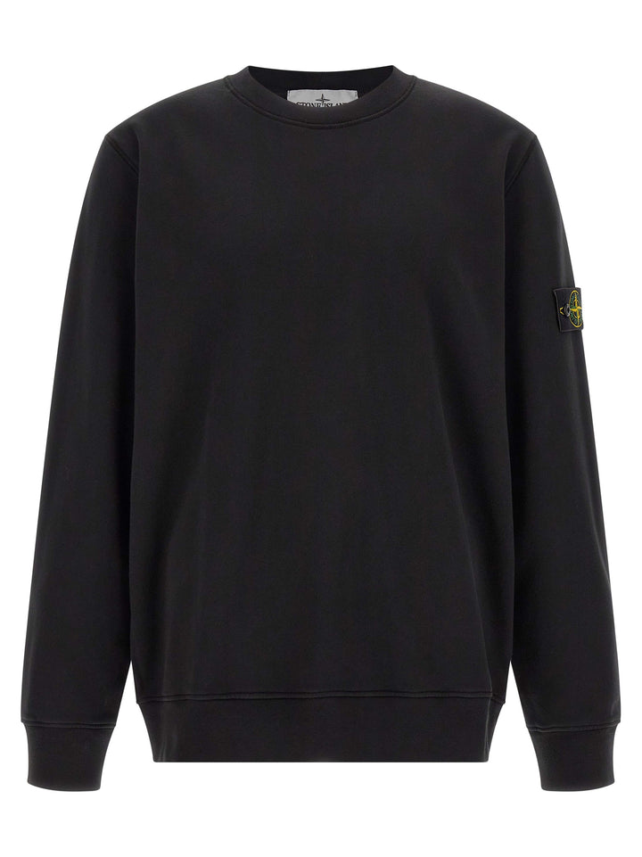 Stone Island Black Cotton Sweatshirt