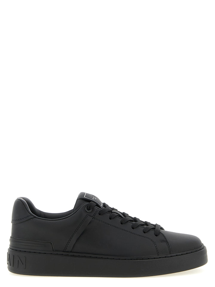 Balmain Black Calfskin Low Top Sneakers
