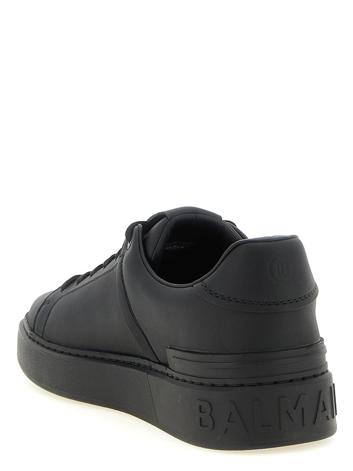 Balmain Black Calfskin Low Top Sneakers