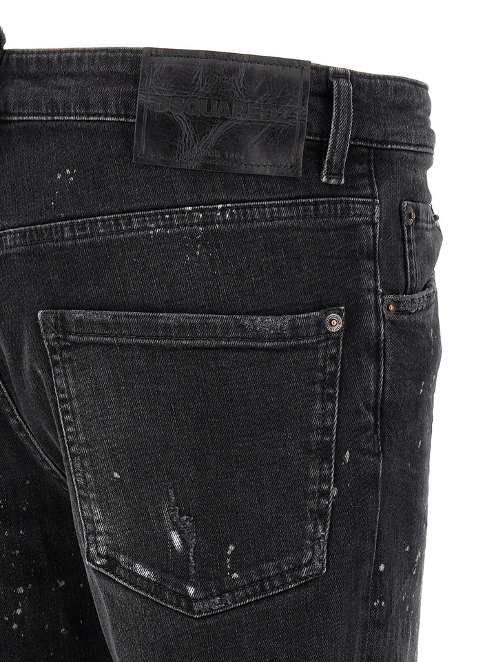 Dsquared² Black Cotton Slim Fit Jeans