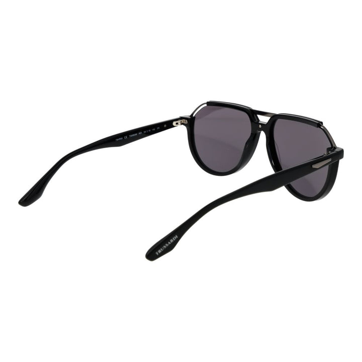 Trussardi Black Acetate &amp; Stainless Steel Sunglasses