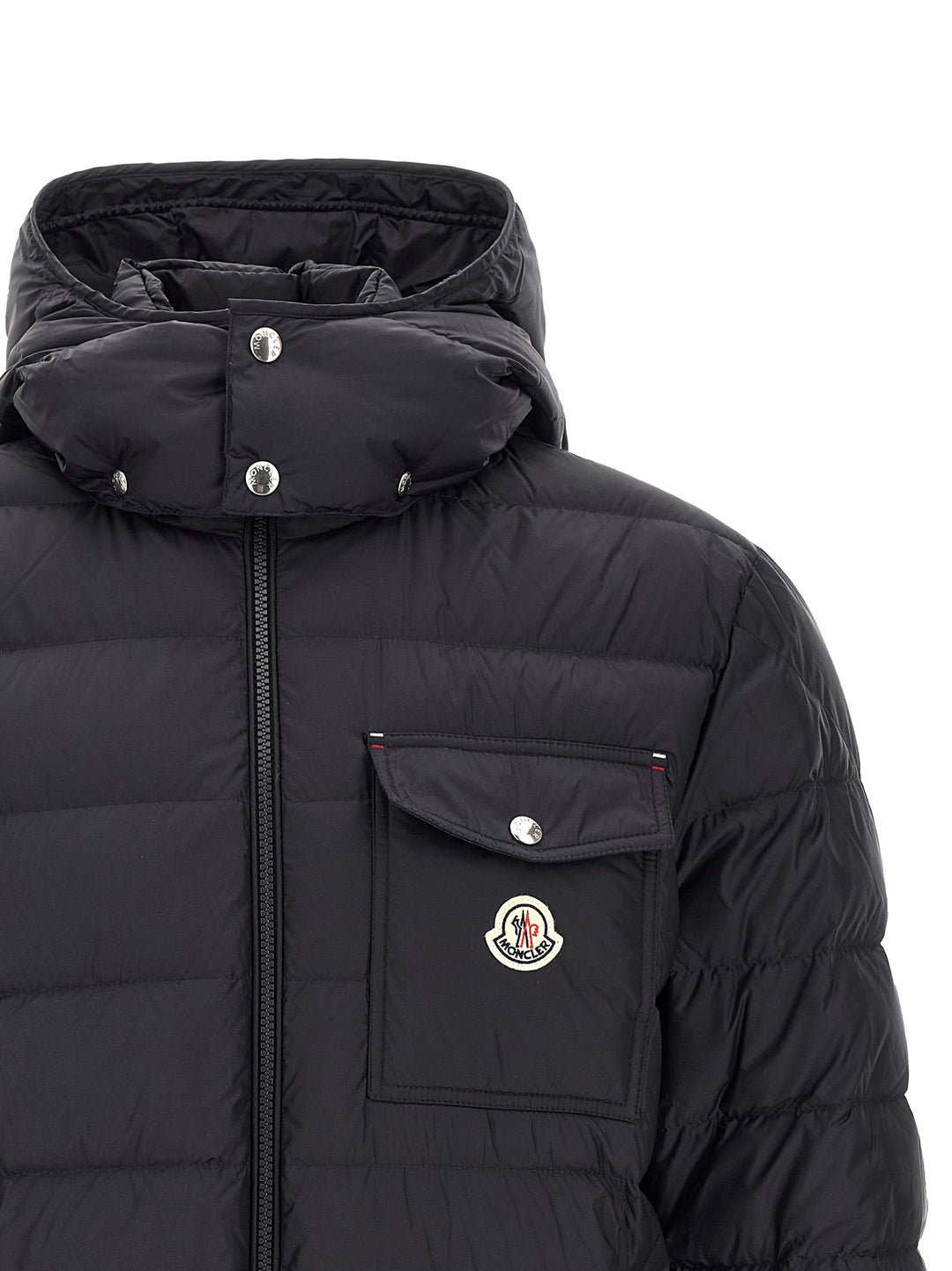Moncler Blue Polyamide Full-Length Jacket