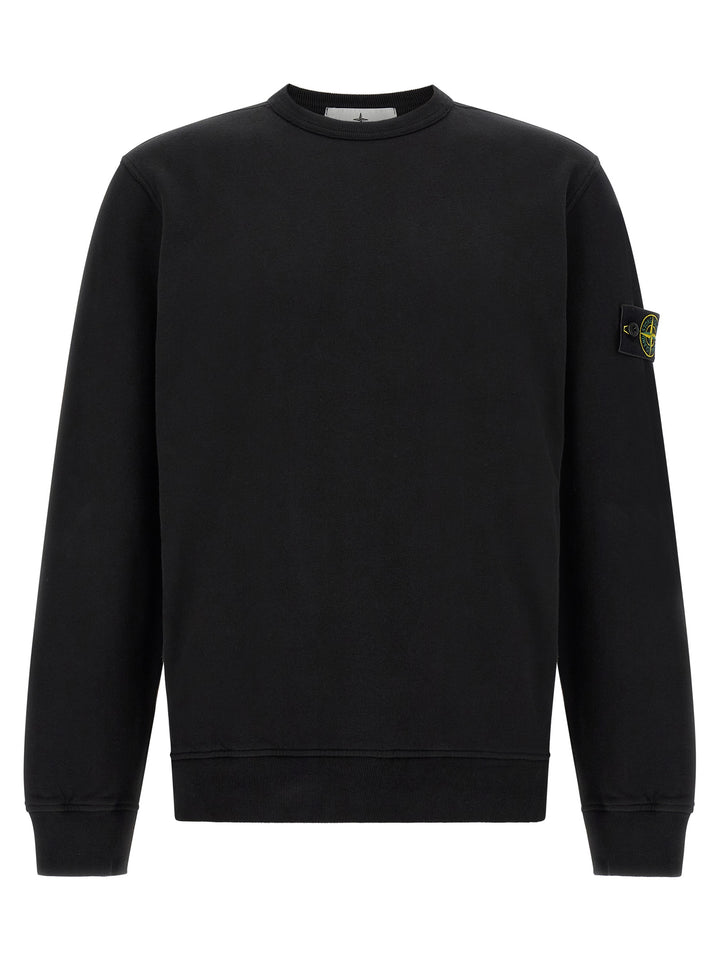 Stone Island Black Cotton Sweatshirt