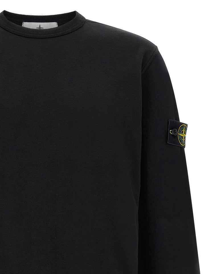 Stone Island Black Cotton Sweatshirt