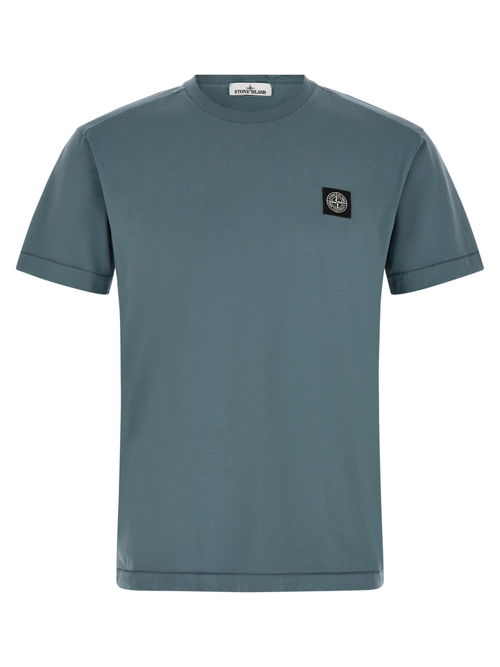 Stone Island Blue Cotton T-Shirt