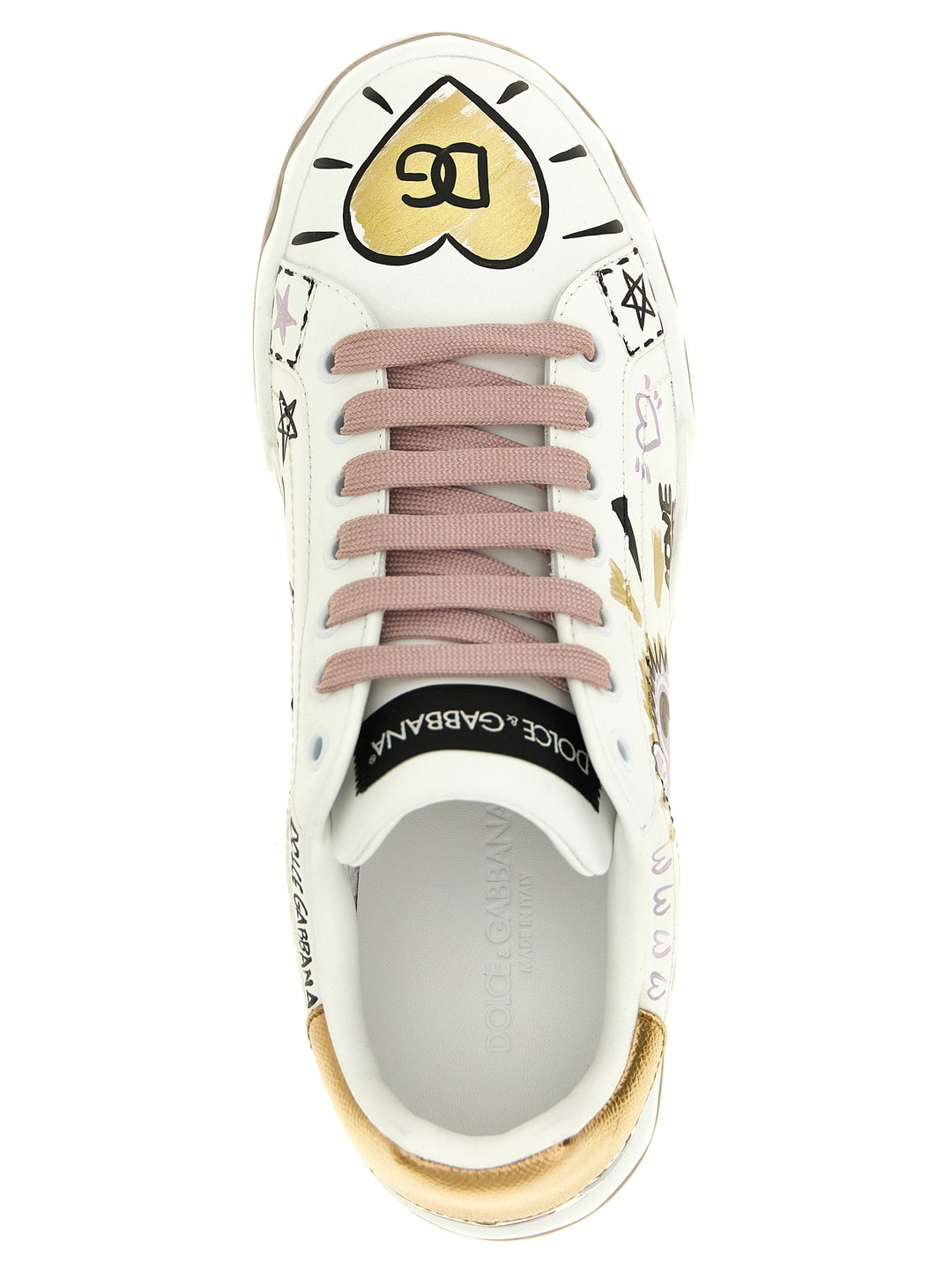 Dolce &amp; Gabbana Multicolor Calfskin Low Top Sneakers