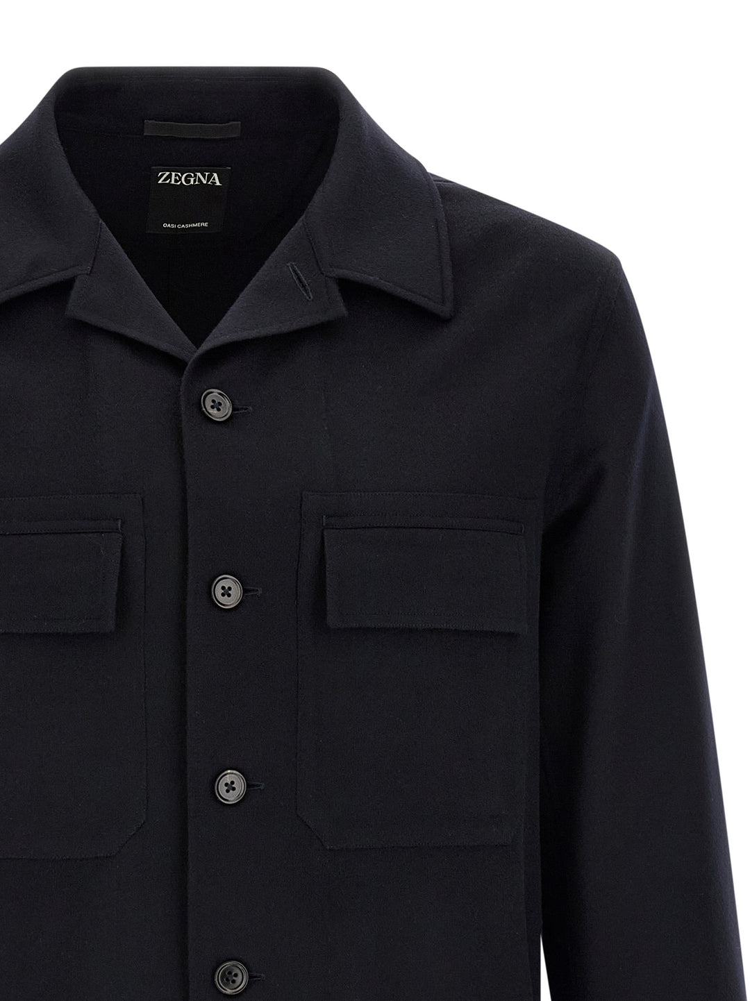 ZEGNA Blue Wool Blouse