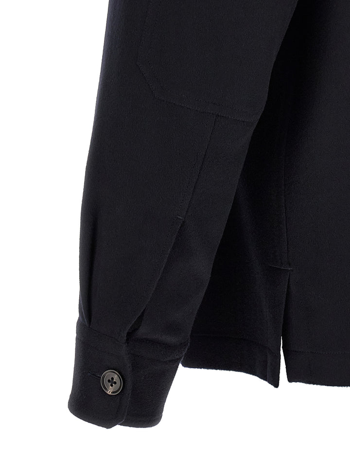 ZEGNA Blue Wool Blouse