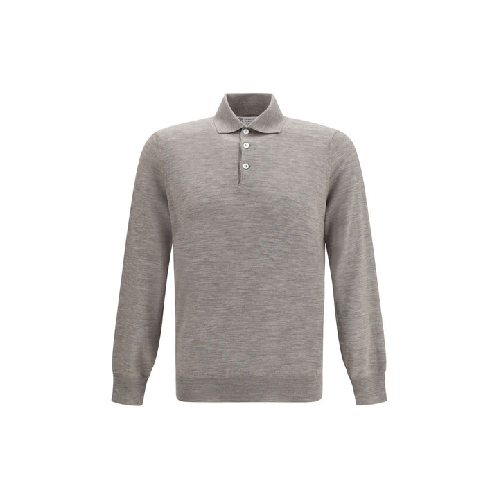 Brunello Cucinelli Gray Cashmere Polo Shirt