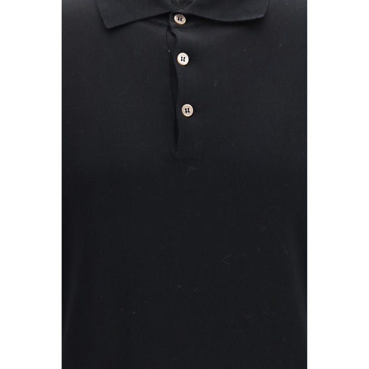 Brunello Cucinelli Black Cotton Long Sleeve T-Shirt