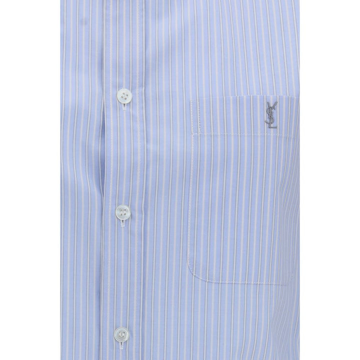 Saint Laurent Blue Cotton Pattern Shirt