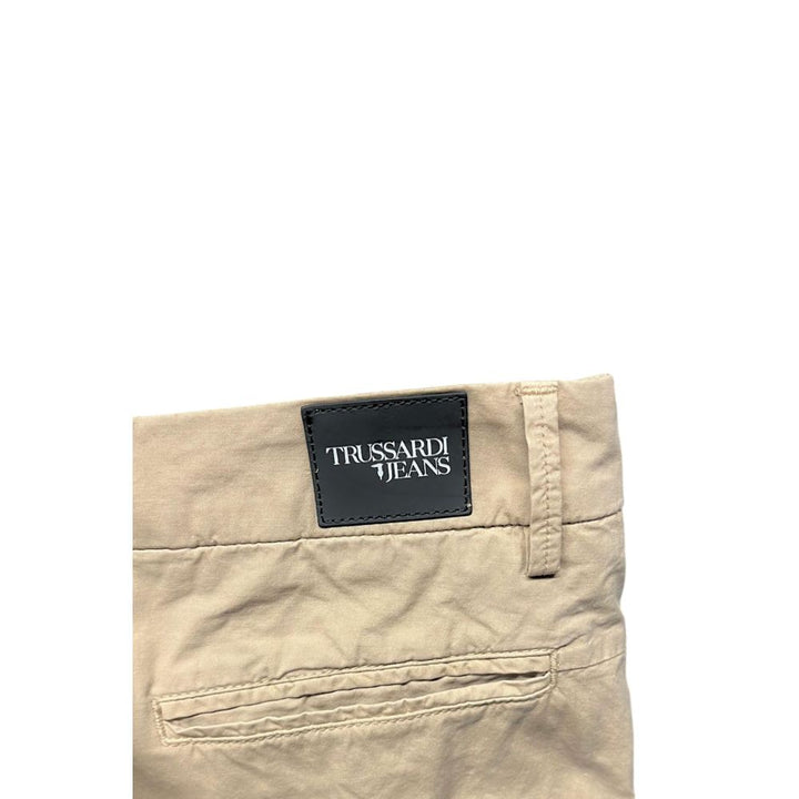 Trussardi Jeans Beige Cotton Men Pants
