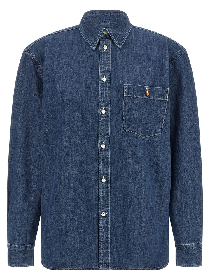 Polo Ralph Lauren Blue Cotton Blouse