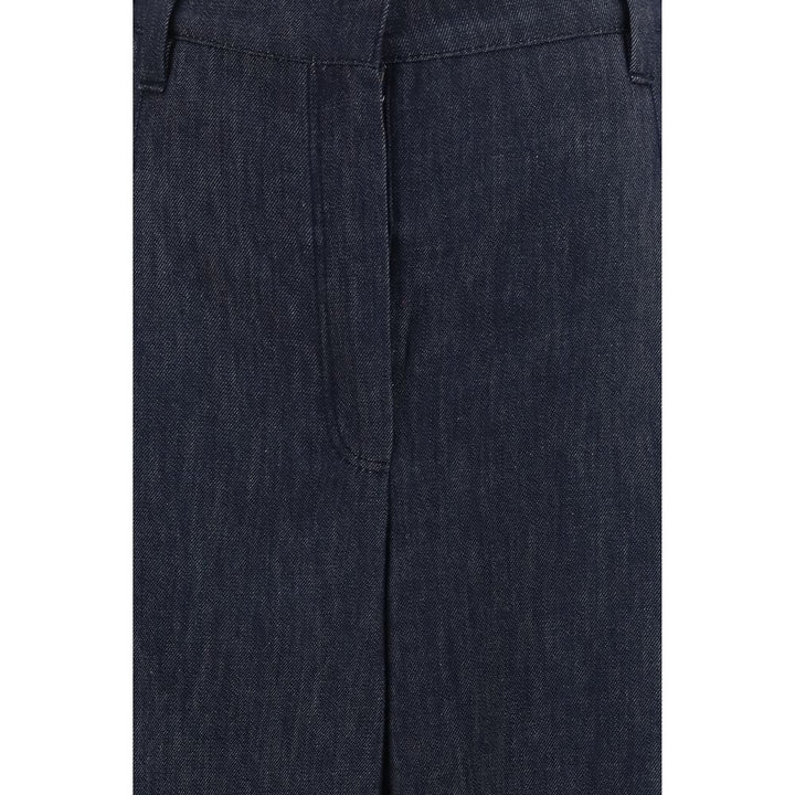 Brunello Cucinelli Blue Cotton Casual Pants