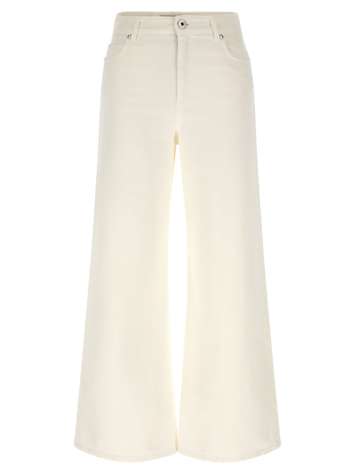 Max Mara White Cotton Casual Pants