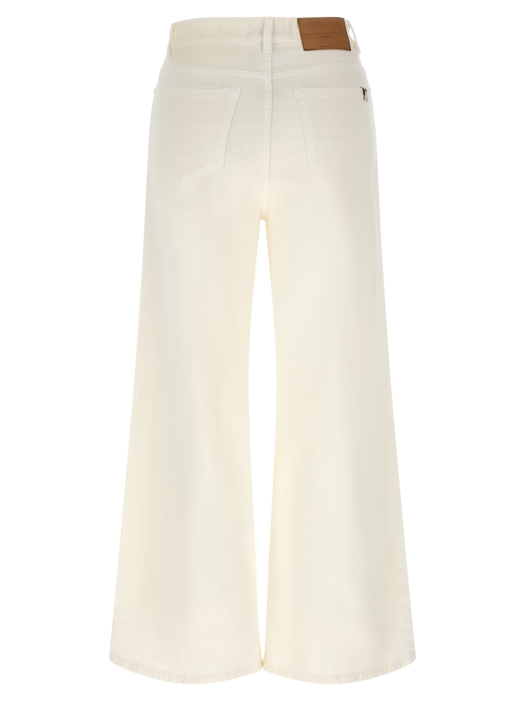 Max Mara White Cotton Casual Pants