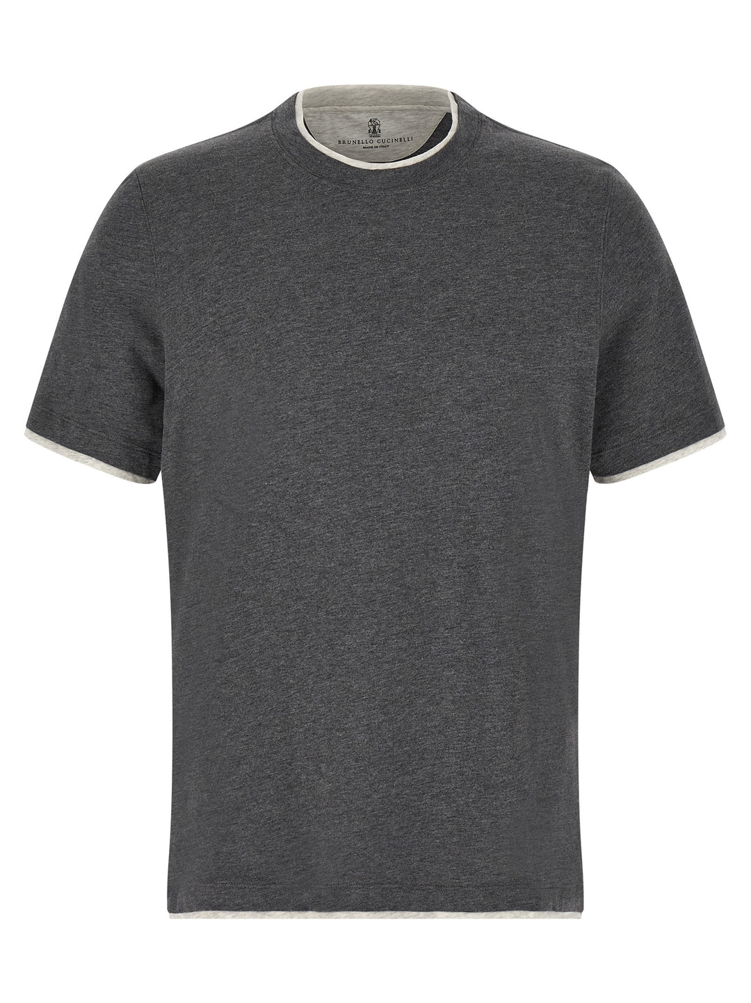 Brunello Cucinelli Gray Cotton T-Shirt