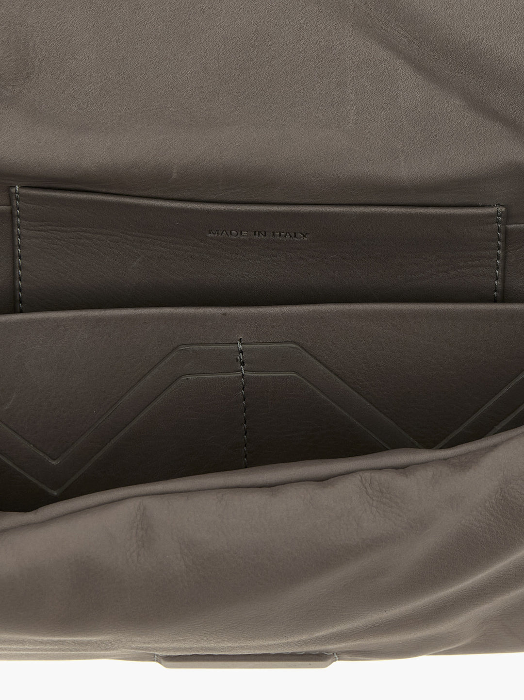 Rick Owens Gray Calfskin Clutch Bag
