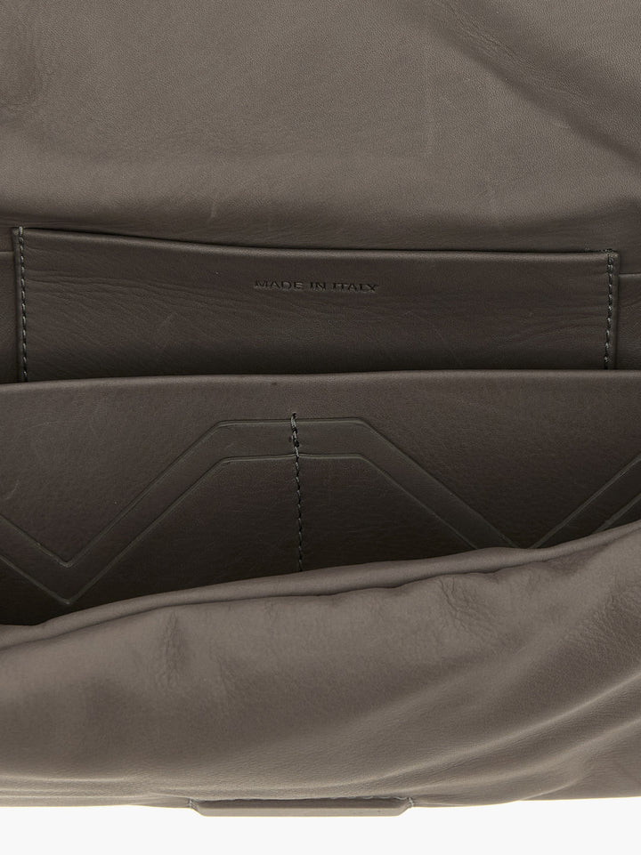 Rick Owens Gray Calfskin Clutch Bag