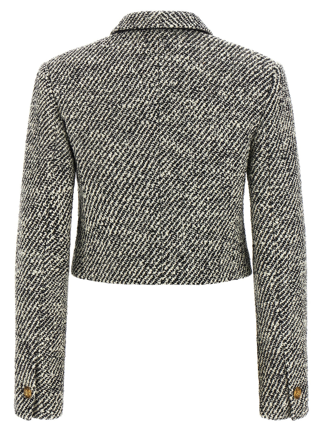 Versace Bicolor Virgin Wool Full-Length Jacket
