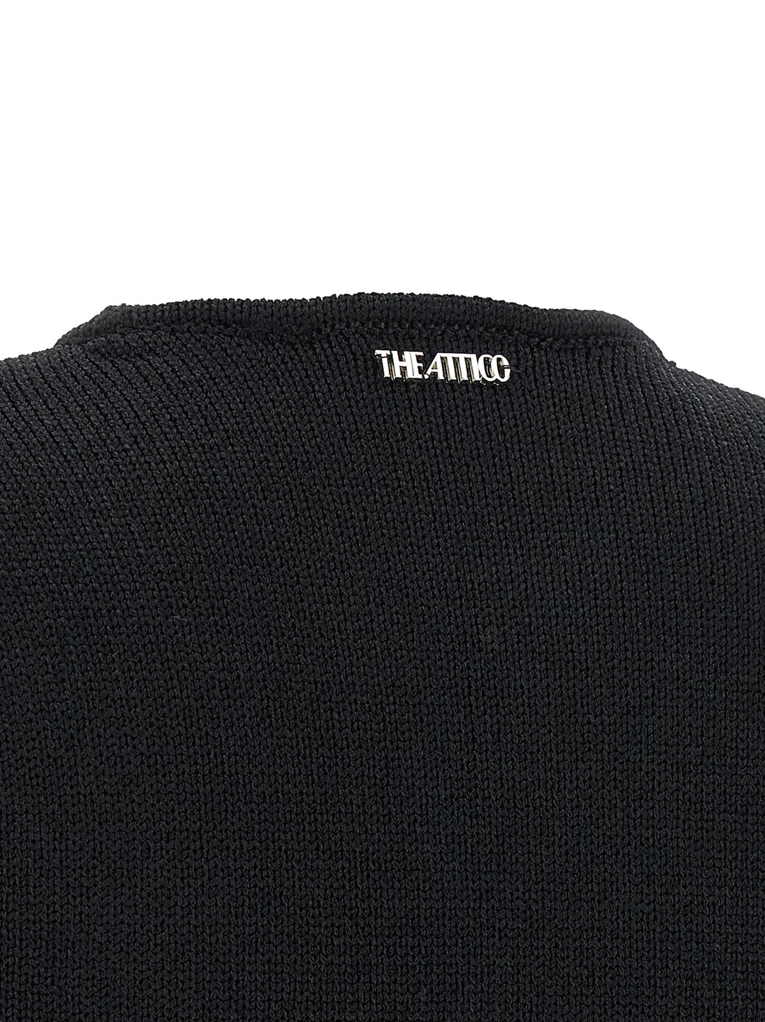 The Attico Black Viscose Short Dress