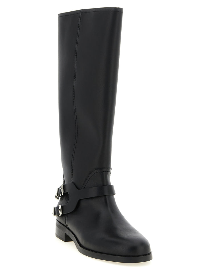 PINKO Black Cowhide Over The Knee