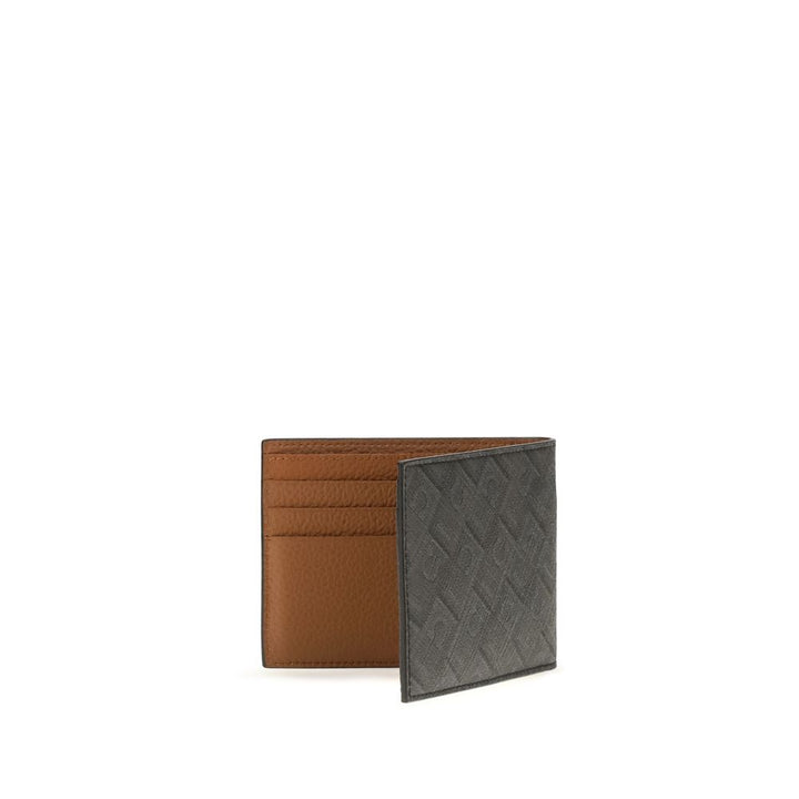 Ferragamo Gray Calf Leather Bos Taurus Wallet