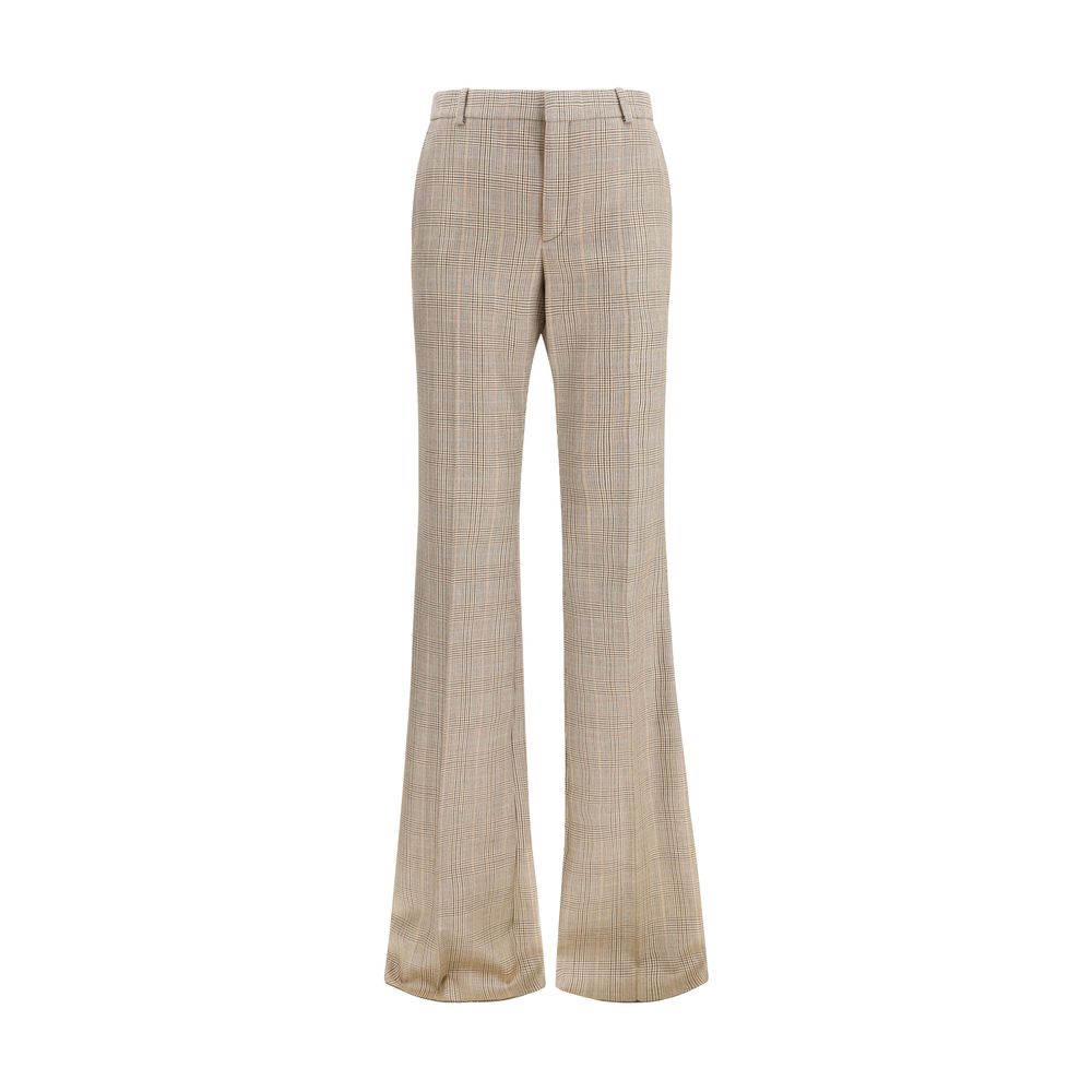 Saint Laurent Beige Wool Oves Aries Flared Pants