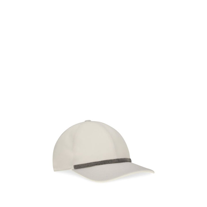 Brunello Cucinelli White Cotton Cap (Baseball Hat)