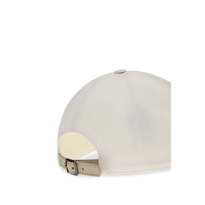 Brunello Cucinelli White Cotton Cap (Baseball Hat)