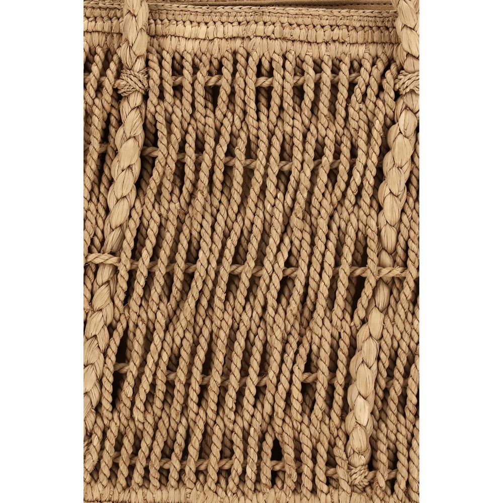 The Row Beige Raffia Shoulder Bag