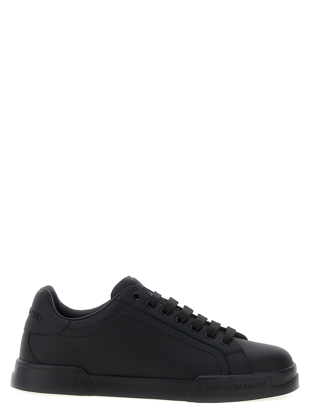 Dolce &amp; Gabbana Black Calfskin Low Top Sneakers