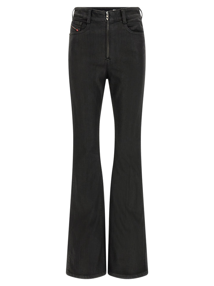 Diesel Black Cotton Slim Fit Jeans
