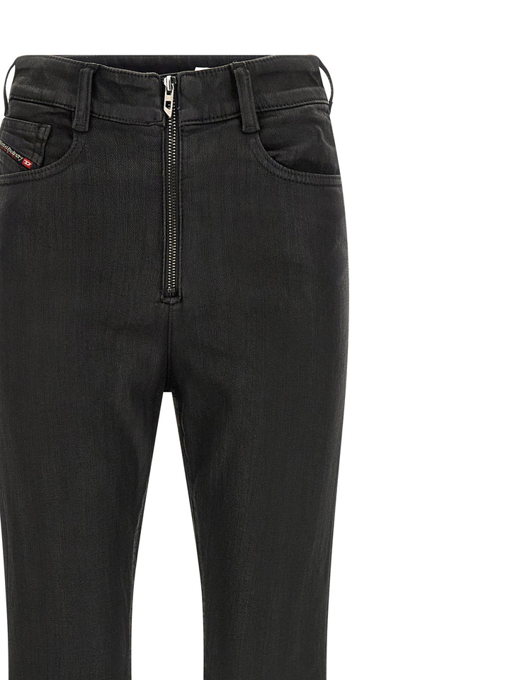 Diesel Black Cotton Slim Fit Jeans