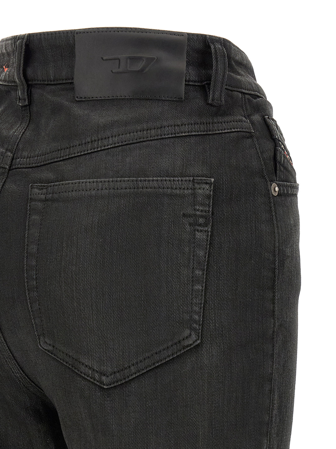 Diesel Black Cotton Slim Fit Jeans