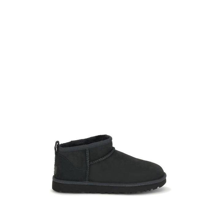 UGG Black Suede Leather Ankle Boots