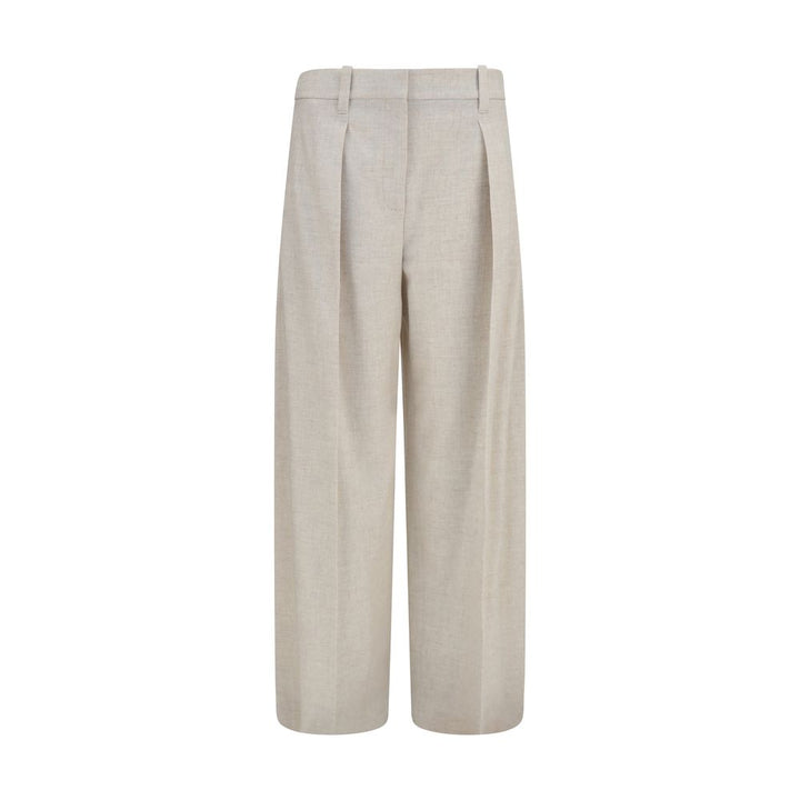 Brunello Cucinelli Beige Wool Oves Aries Dress Pants