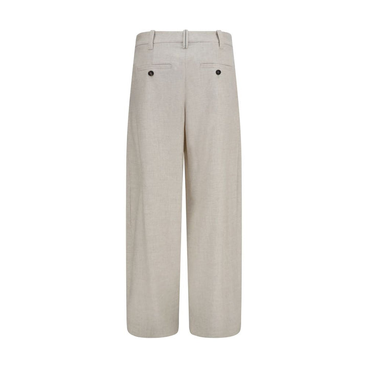 Brunello Cucinelli Beige Wool Oves Aries Dress Pants