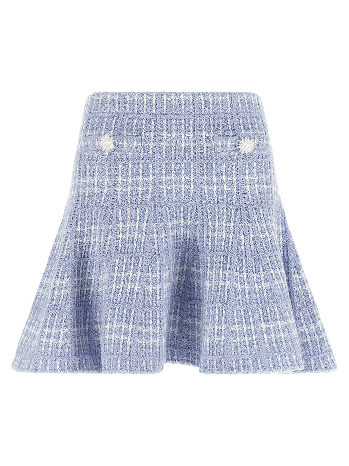 Self-Portrait Blue Cotton Long Skirt